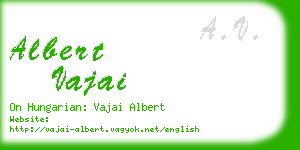 albert vajai business card